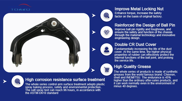 Tobro Suspension Auto Parts Key Element Good Quality High Performance Control Arm 48068-59035 48069-59035 for Vios 2002-2008