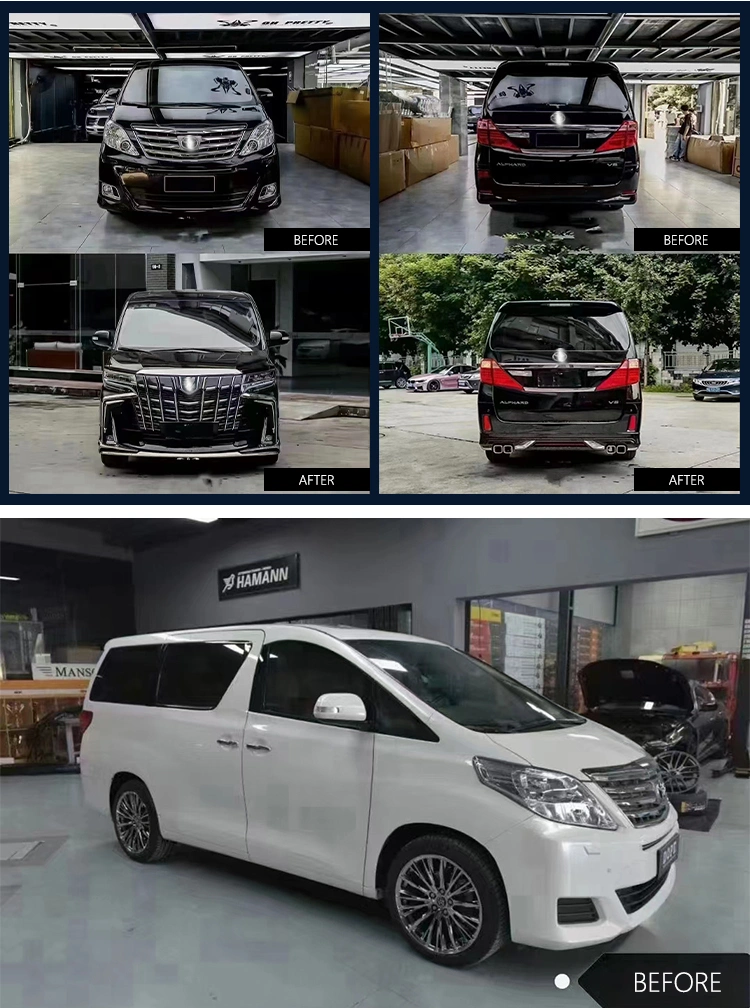 High Quality Car Retrofiting Parts Face Lift Upgraded Body Kit for Old Toyota Alphard 2008- 2014