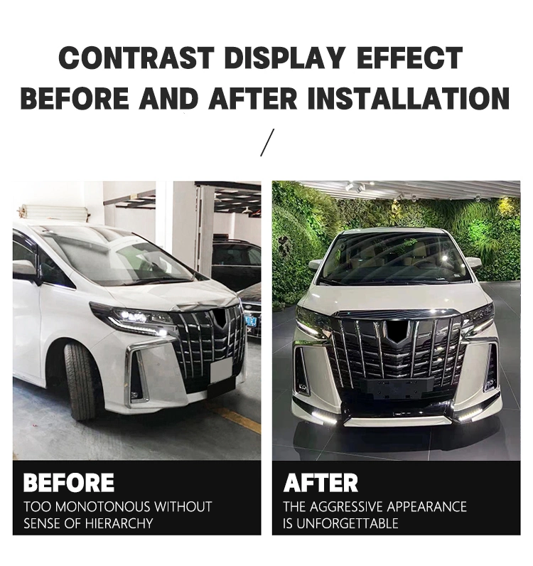 Factory Price Car Retrofiting Parts Face Lift Body Kit for Toyota Alphard 2018 -2022