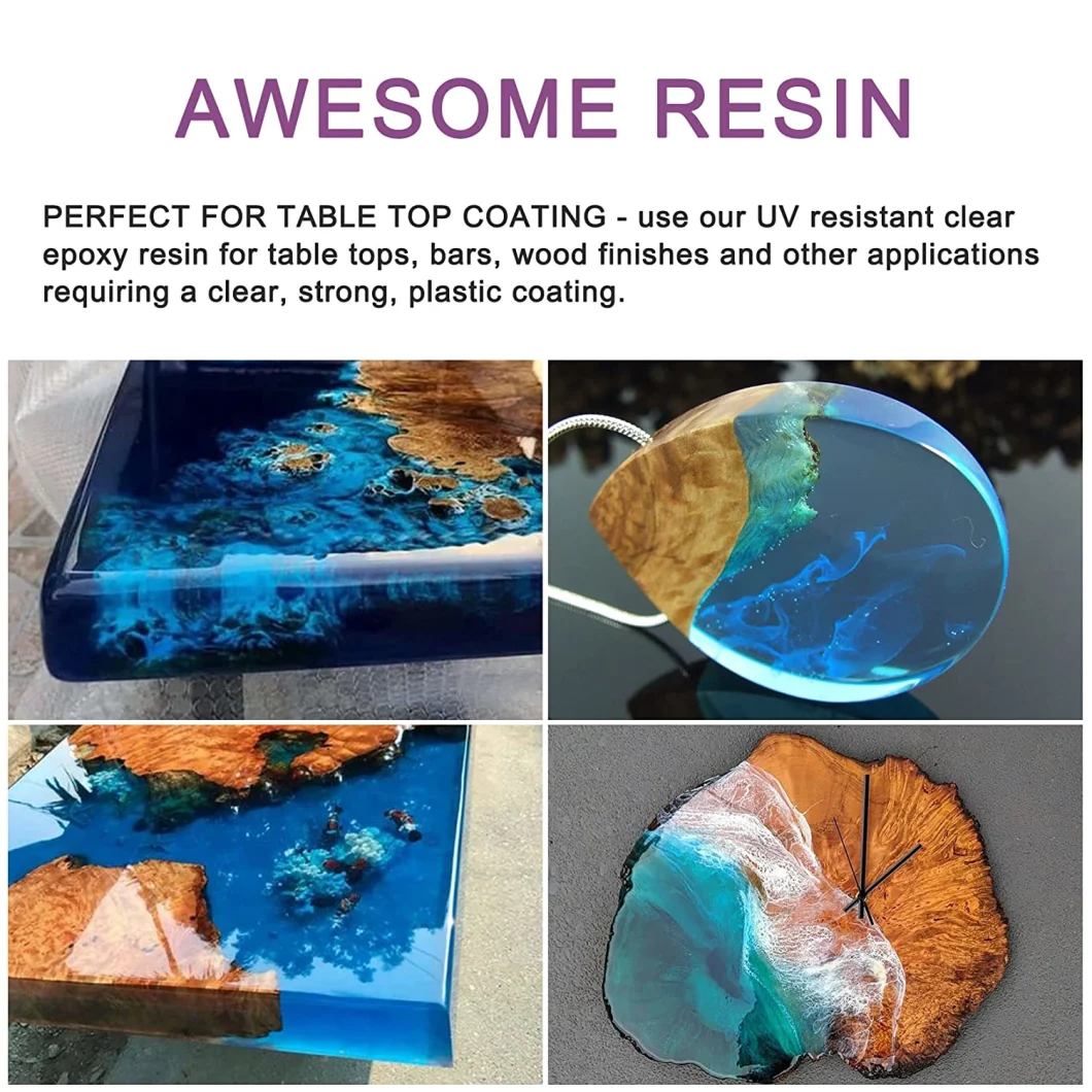 Crystal Clear Epoxy Resin Casting Molding Jewelry Crafts Table Wood Liquid Glass Epoxy Resin Self Leveling Artresin Kit