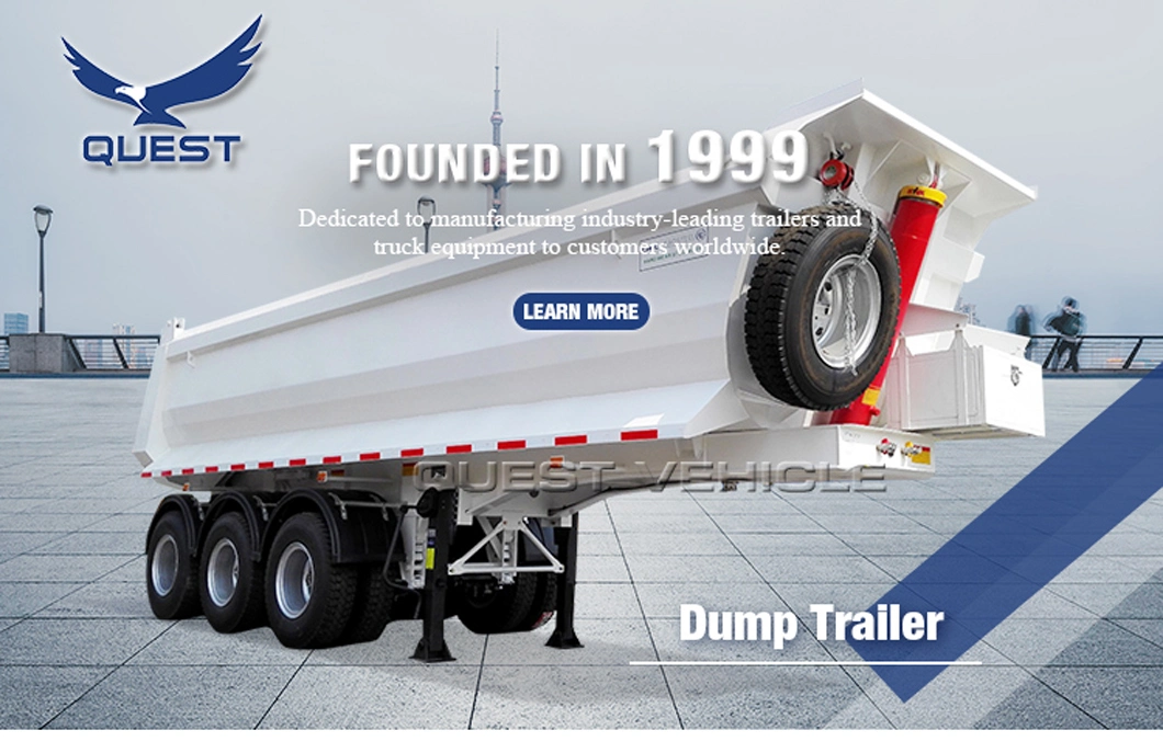 Heavy Duty Trailer Self Tipping Trailer 80 Ton 60 Tons Side Wall Tipper Truck Dump Semi Trailer for Sale