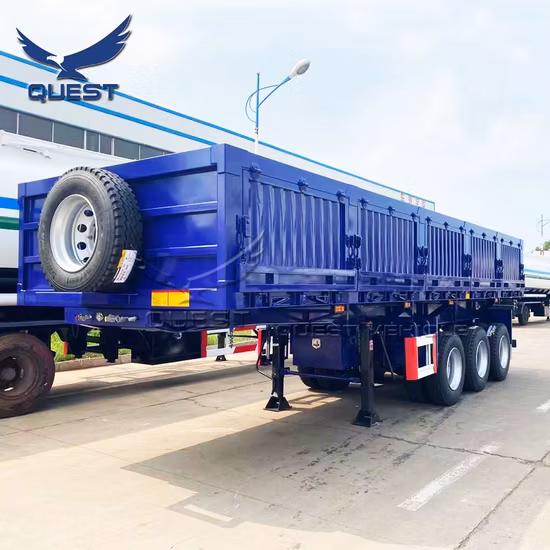 Side Dump Trailers 3 Axles Side Tipper Trailer 45cbm Tipper Grain Dumping Truck Trailer for Sale