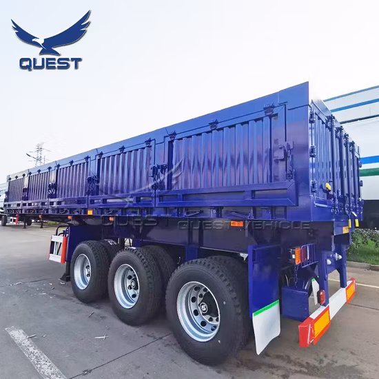 3 Axle Side Tipper Trailer Dump Tipping Semi Truck Trailer for Africa