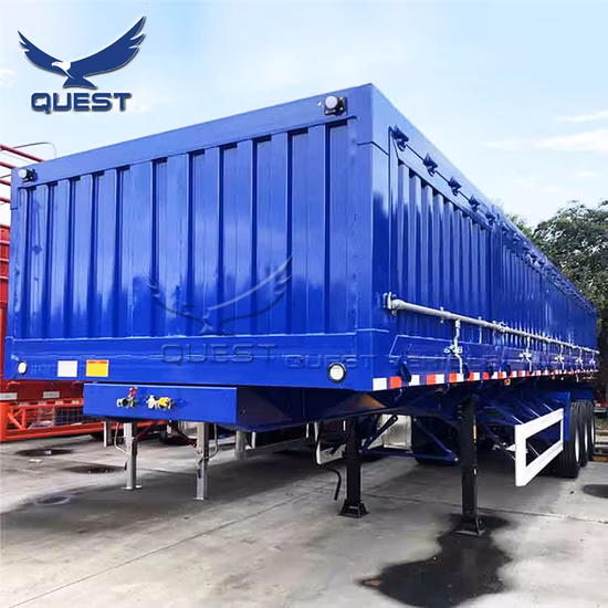 Heavy Duty Trailer Self Tipping Trailer 80 Ton 60 Tons Side Wall Tipper Truck Dump Semi Trailer for Sale